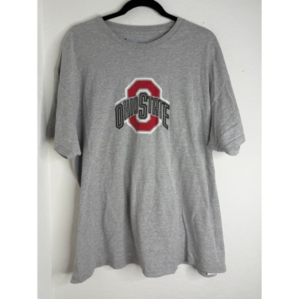 Champion Ohio State Buckeyes T-Shirt Mens XL Gray Short Sleeve Graphic Tee NCAA